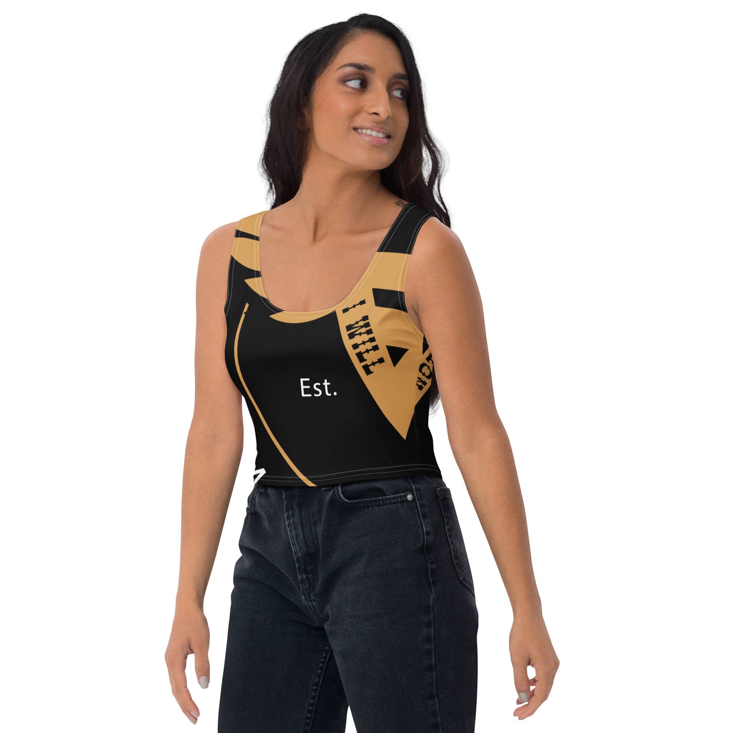 Black and Gold BW Crop Top
