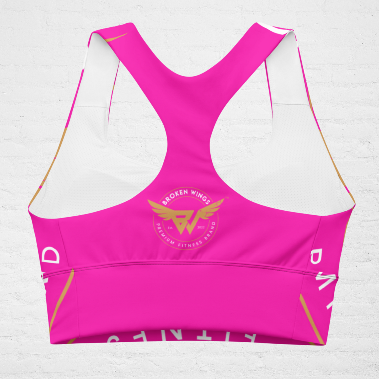 Pink KlassiQ IWNL Longline sports bra BY BWFB