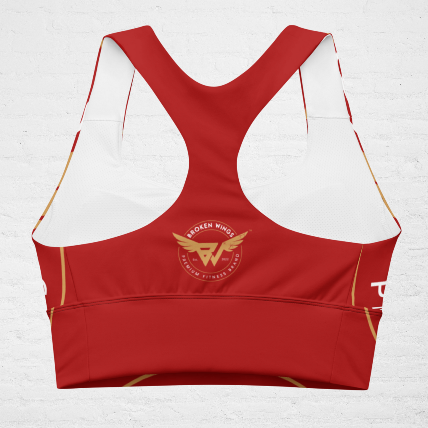 Red KlassiQ IWNL Longline sports bra BY BWFB