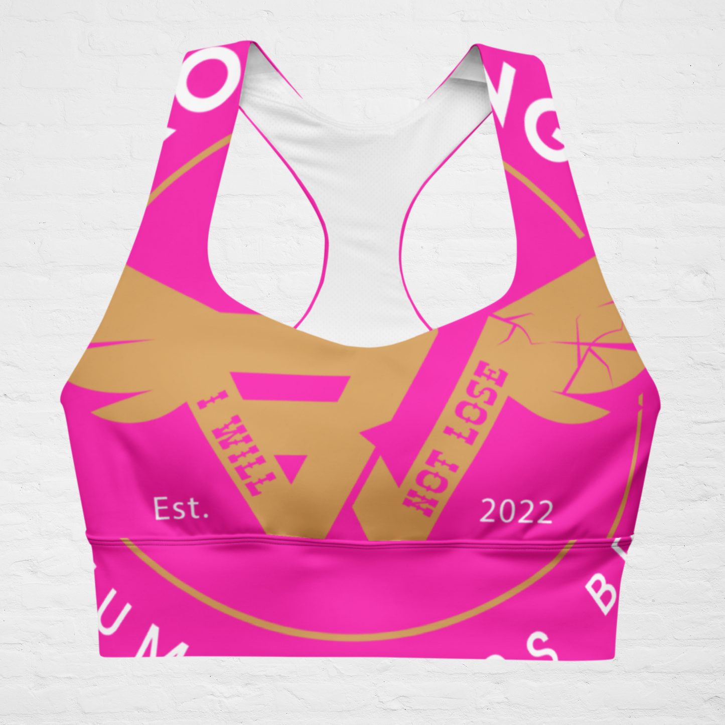 Pink KlassiQ IWNL Longline sports bra BY BWFB