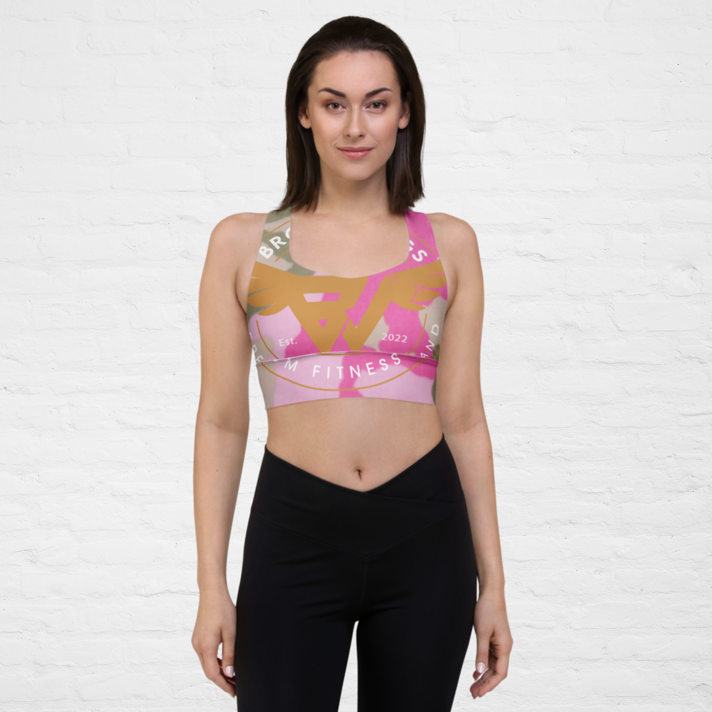 Pink & Green Camo BW Sports Bra by BWFB