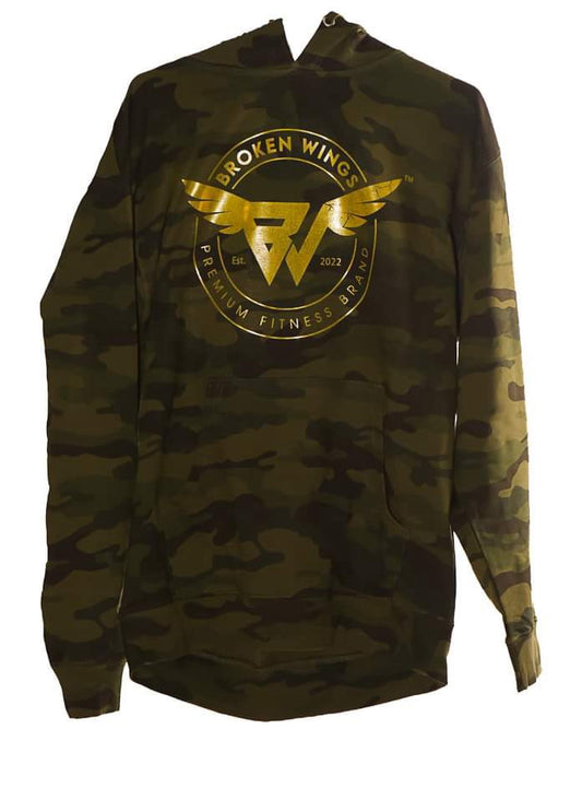 Camo & Gold Foil BW Hoodie