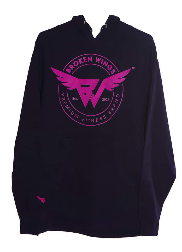 Navy and Fuchsia BW Hoodie