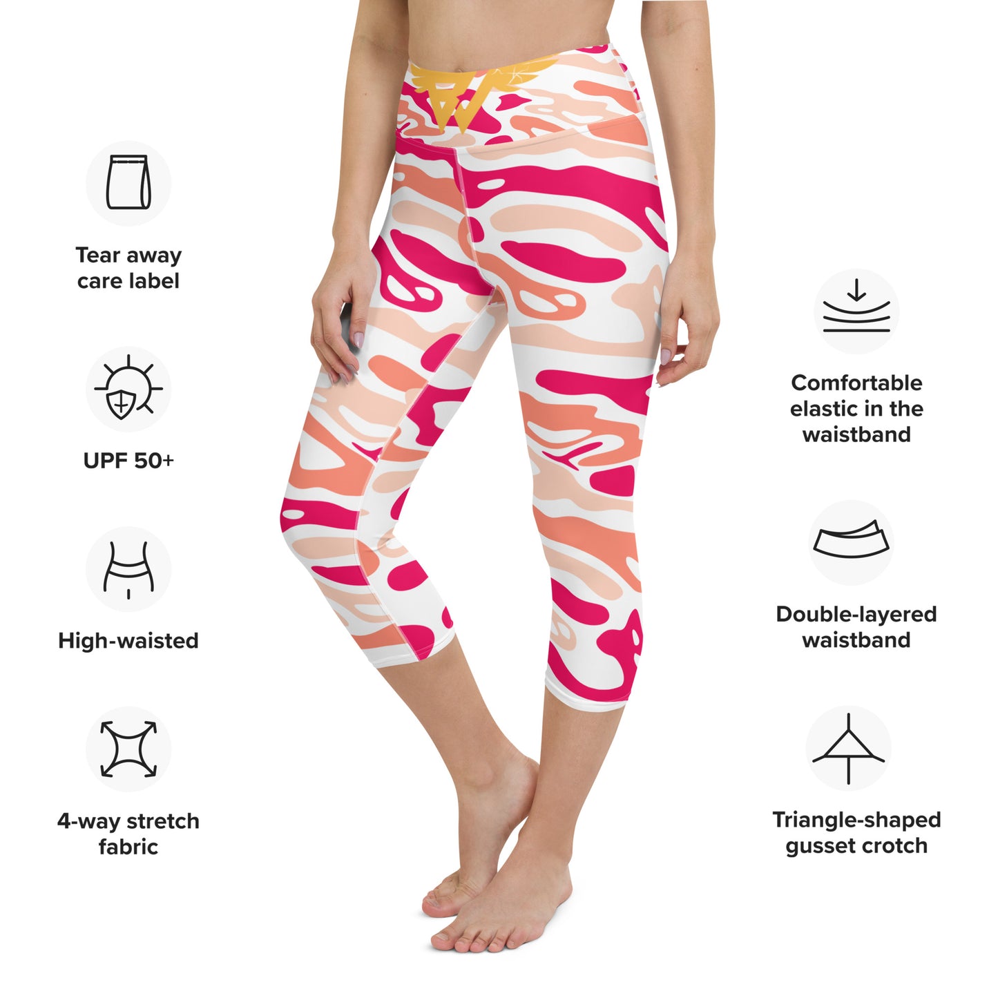 Pinki Swear Camo BW  Capri Leggings