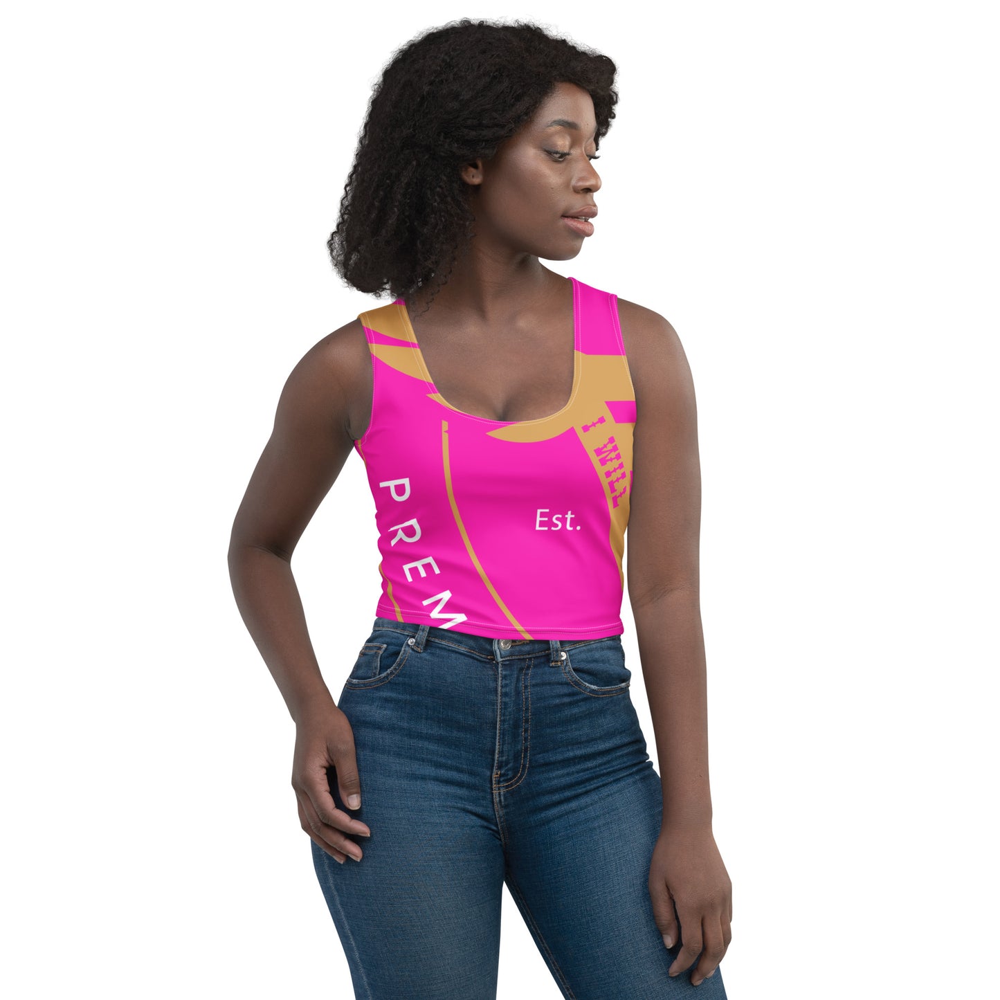 Hot Gurl Pink BW Crop Top