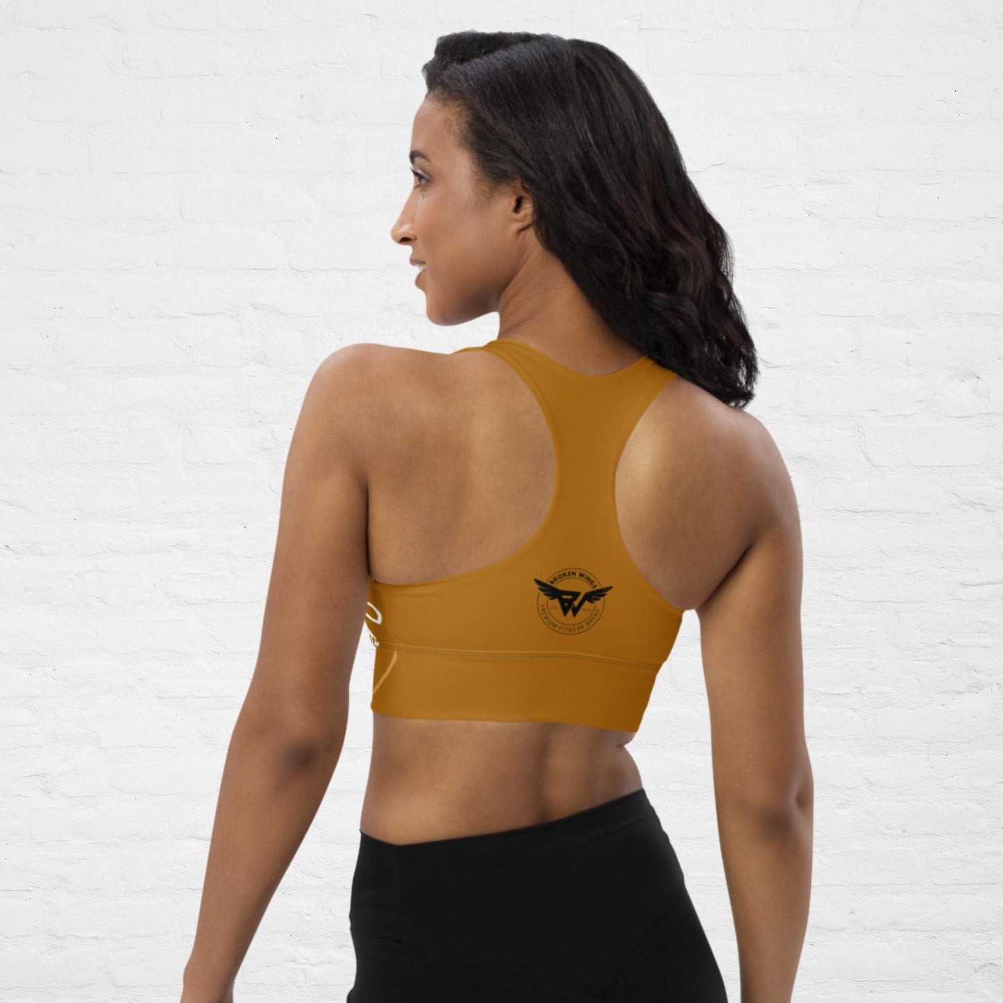 Gold KlassiQ IWNL Longline sports bra by BWFB