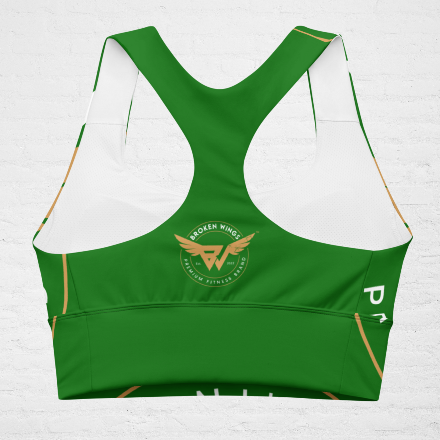 GREEN KLASSIQ IWNL LONGLINE SPORTS BRA BY BWFB| LONGLINE SPORTS BRA TOP