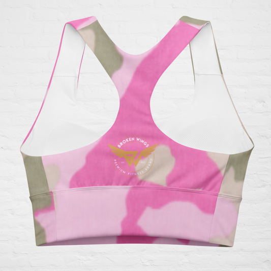 Pink & Green Simple BW Sports Bra by BWFB