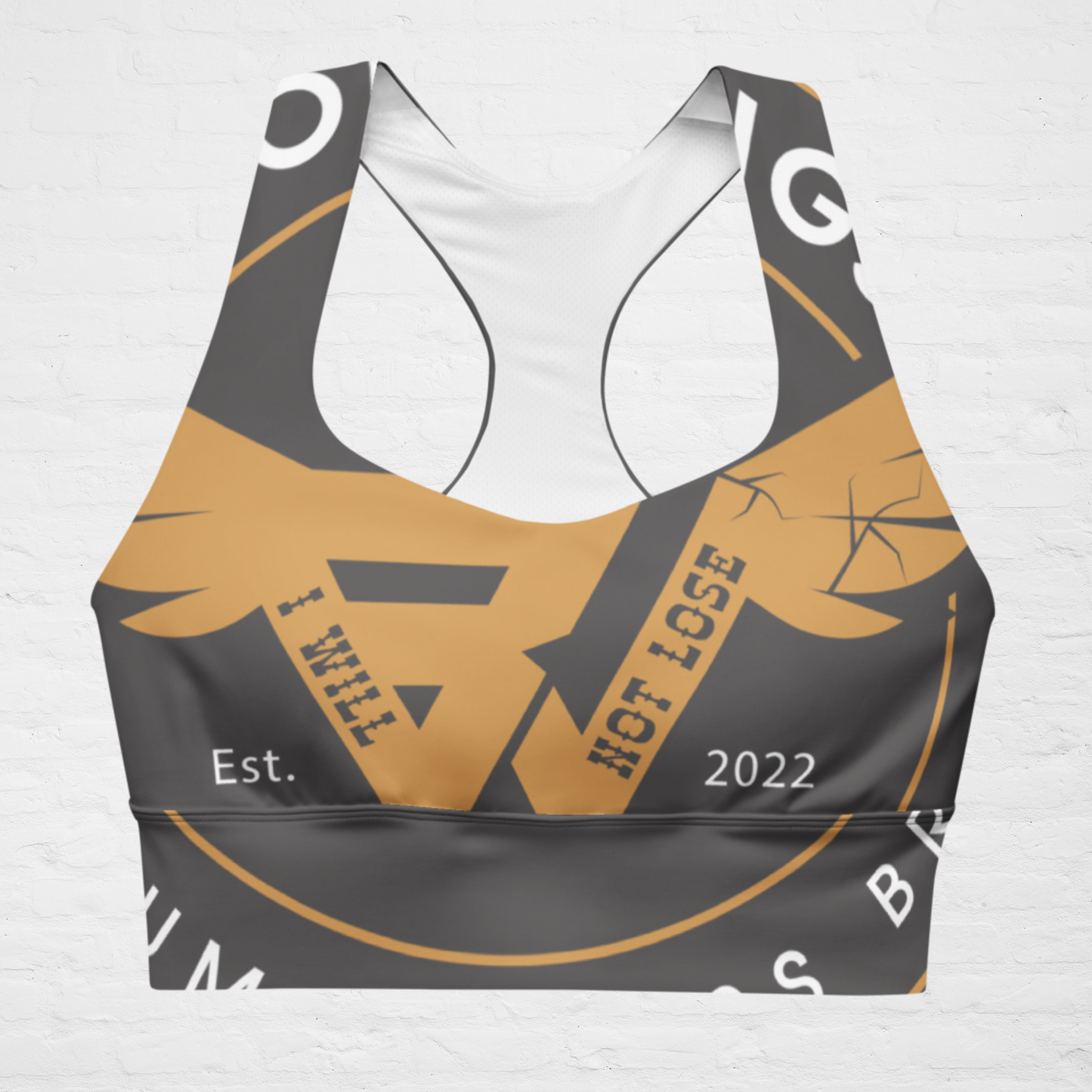 Gray Sky KlassiQ IWNL Longline sports bra by BWFB