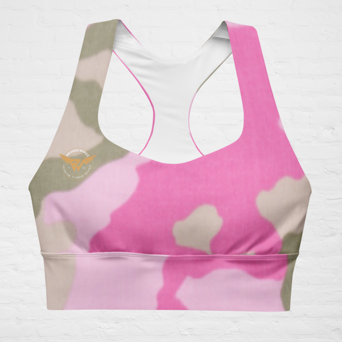 Pink & Green Simple BW Sports Bra by BWFB