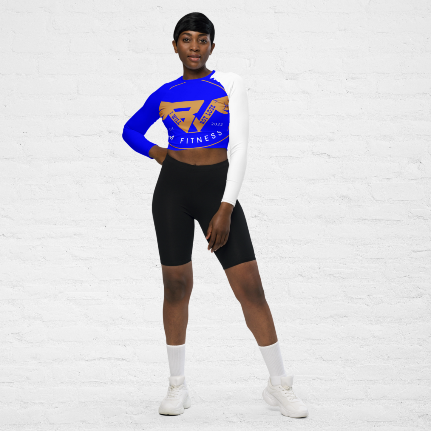 Blue KlassiQ IWNL long-sleeve crop top by BWFB