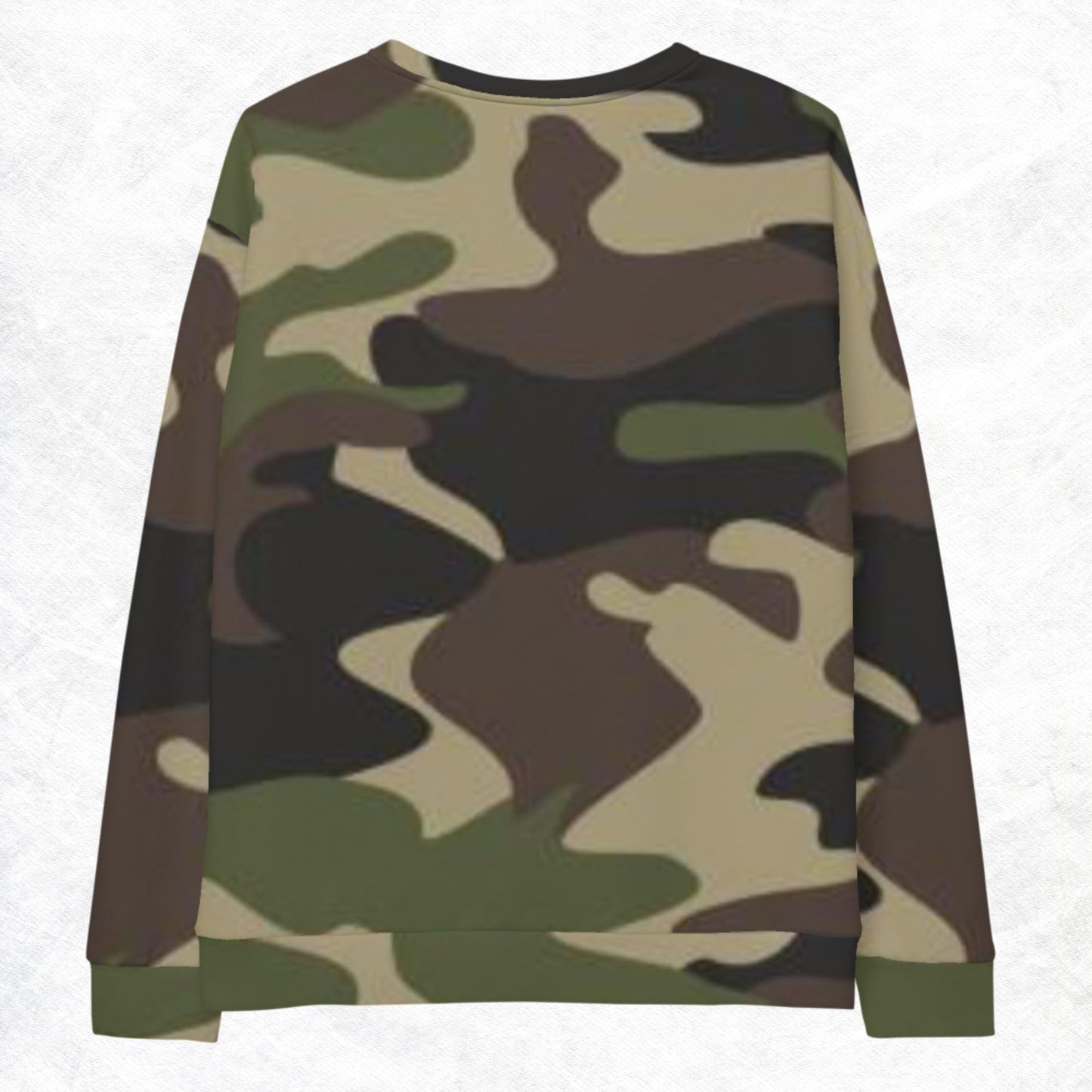 GREEN CAMO WOMEN'S KLASSIQ SWEATSHIRT BY BWFB | PRINTED SWEATSHIRT