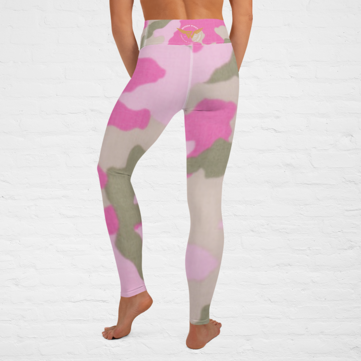 Pink & Green Camo BW Leggings by BWFB