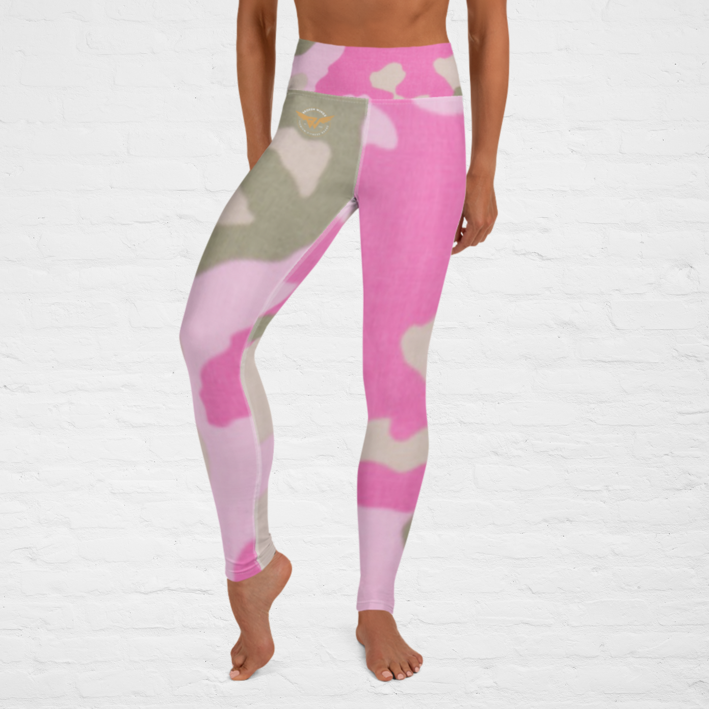 Pink & Green Camo BW Leggings by BWFB